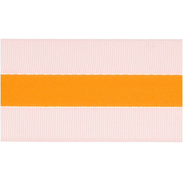 Rico - Woven Ribbon Duo Stripes - Apricot/Iri/Neon Orange - 58 Mm X 3 M