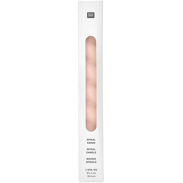 Rico - Spiral Candle - Soft Pink
