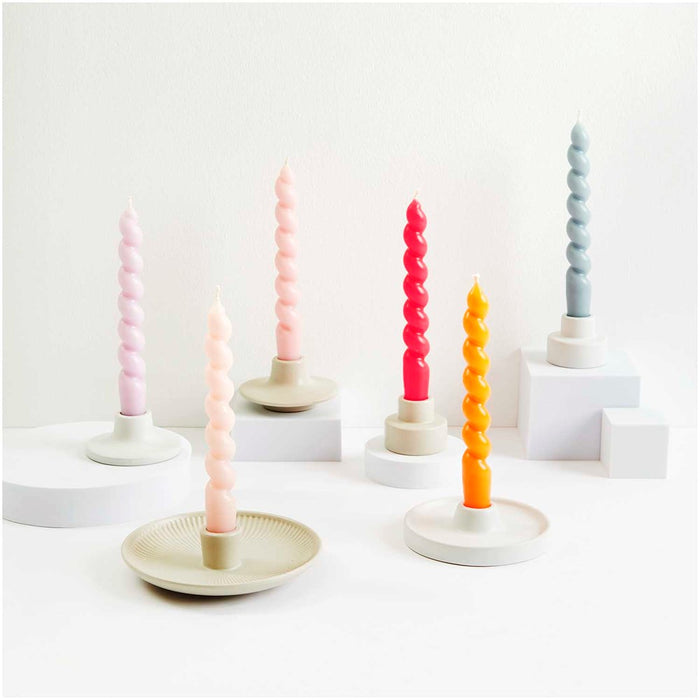 Rico - Spiral Candle - Soft Pink