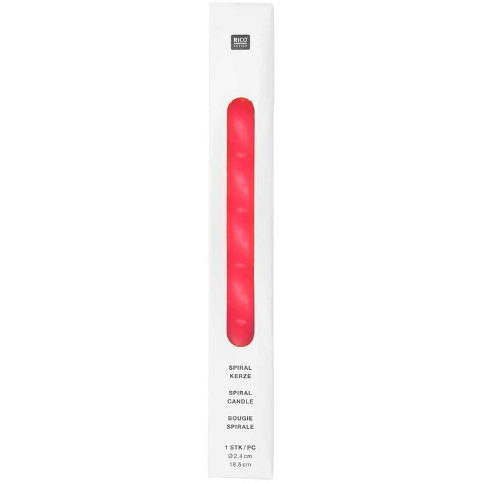 Rico: Candle Spiral - Soft Neon Pink 1pc
