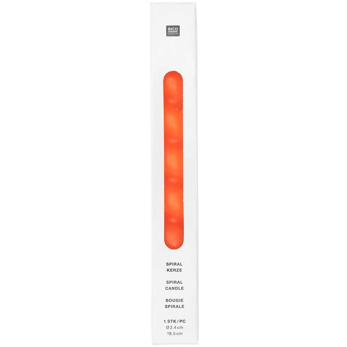 Rico: Candle Spiral - Soft Neon Orange 1pc
