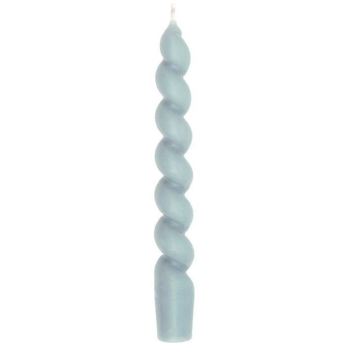 Rico - Spiral Candle - Soft Grey