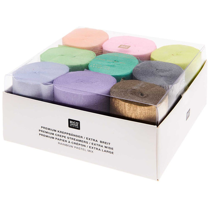 Rico: Crepe Streamers Rainbow Pastel Mix