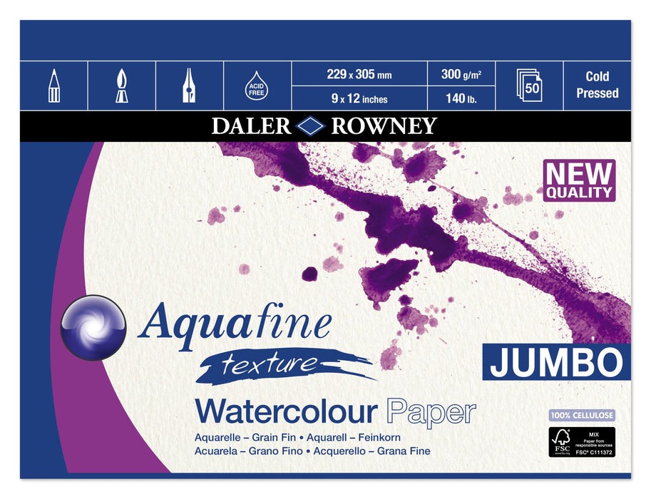 Daler Rowney Aquafine Watercolour Pad Jumbo