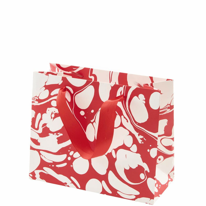 Rico Gift Bag Marble, Red/White, S,