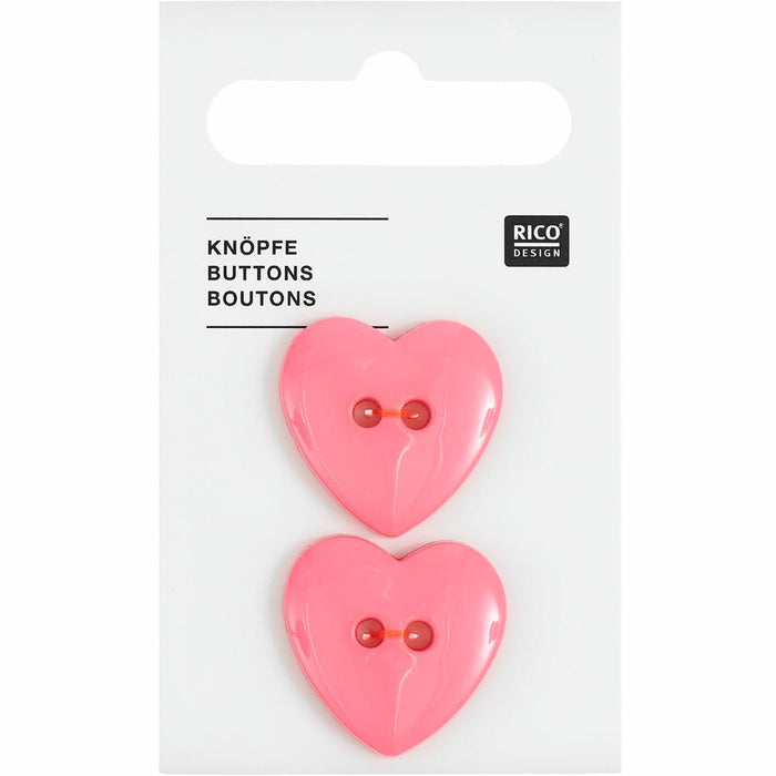 Rico Button Heart 2pc