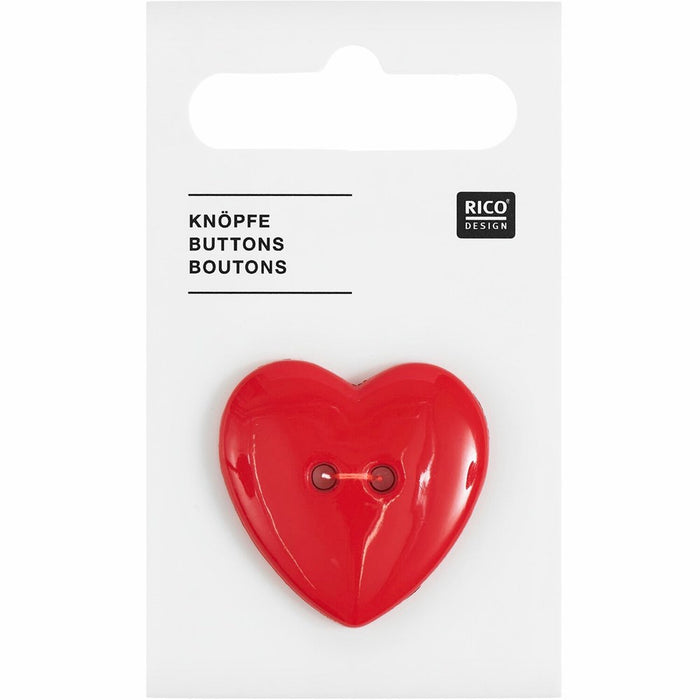 Rico Button Heart 1pc