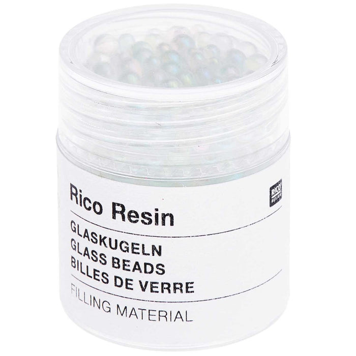 Rico: Filling Material for Resin Glass Beads Iridescent White - 12.4g
