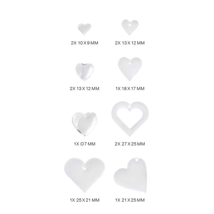 Rico: Silicone Casting Mould Pendants Hearts