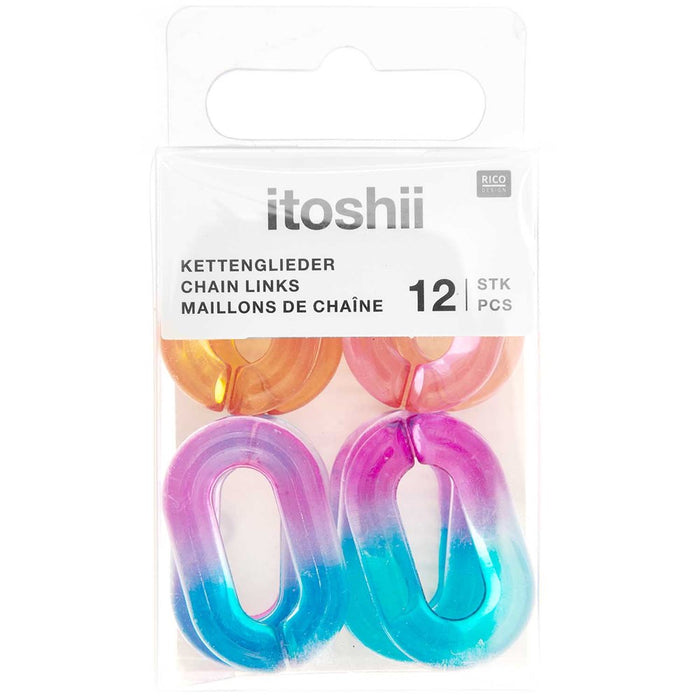 Itoshii Chain Links Gloss Blue/Pink/Orange