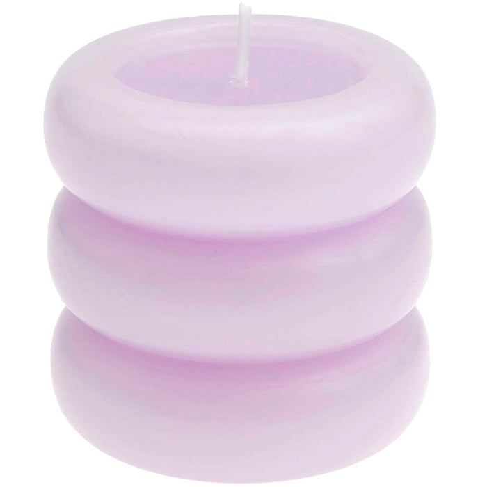 Rico - Pillar Candle "Rings" - Lilac