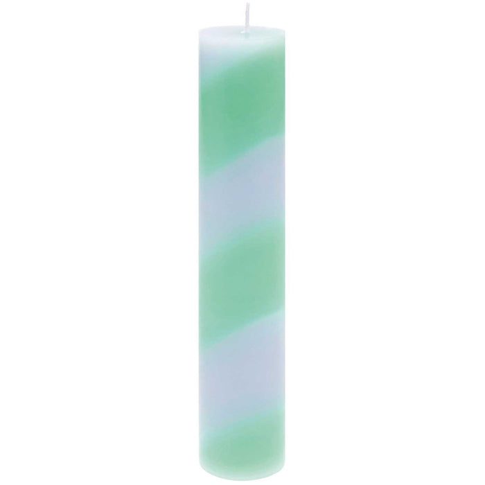Rico - Taper Candle - Striped - Turquoise/Gray