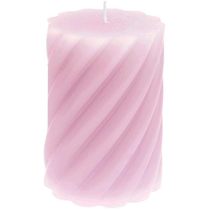 Rico - "Spiral" Pillar Candle - Pink