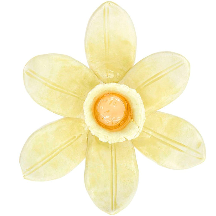 Rico - Ceramic Candle Holder Daffodil - Big - Yellow - For Candles ?2.4Cm