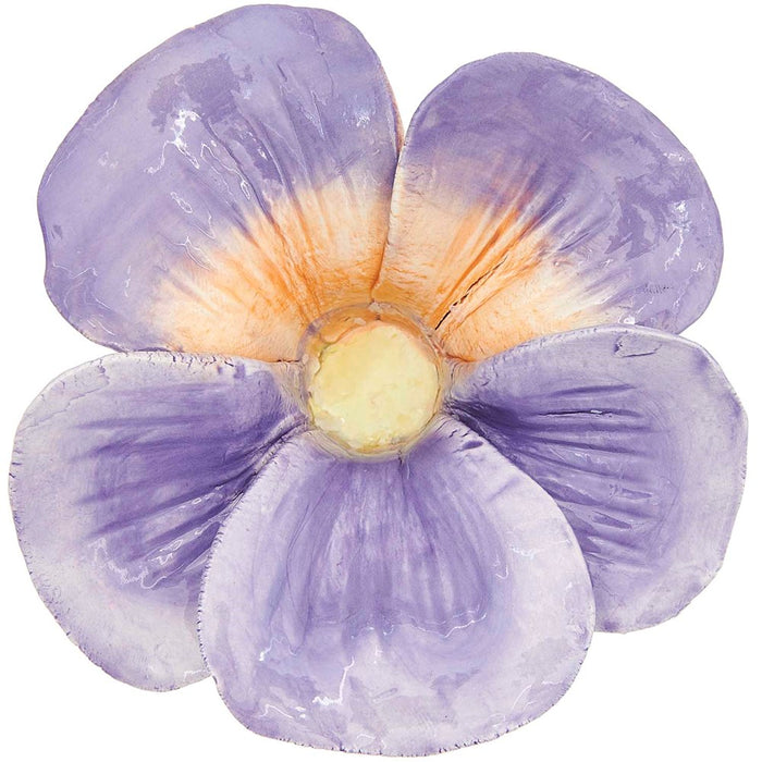 Rico - Ceramic Candle Holder Pansy - Purple - For Candles ?2.4Cm