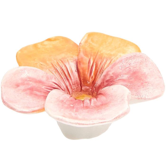 Rico: Candle Holder Ceramic Pansy Pink