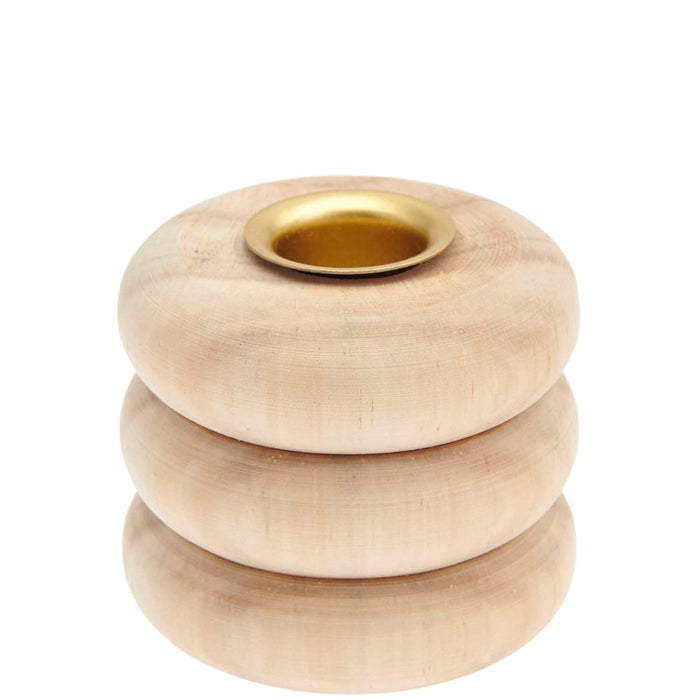 Rico: Candle Holder Wooden Rings -Small