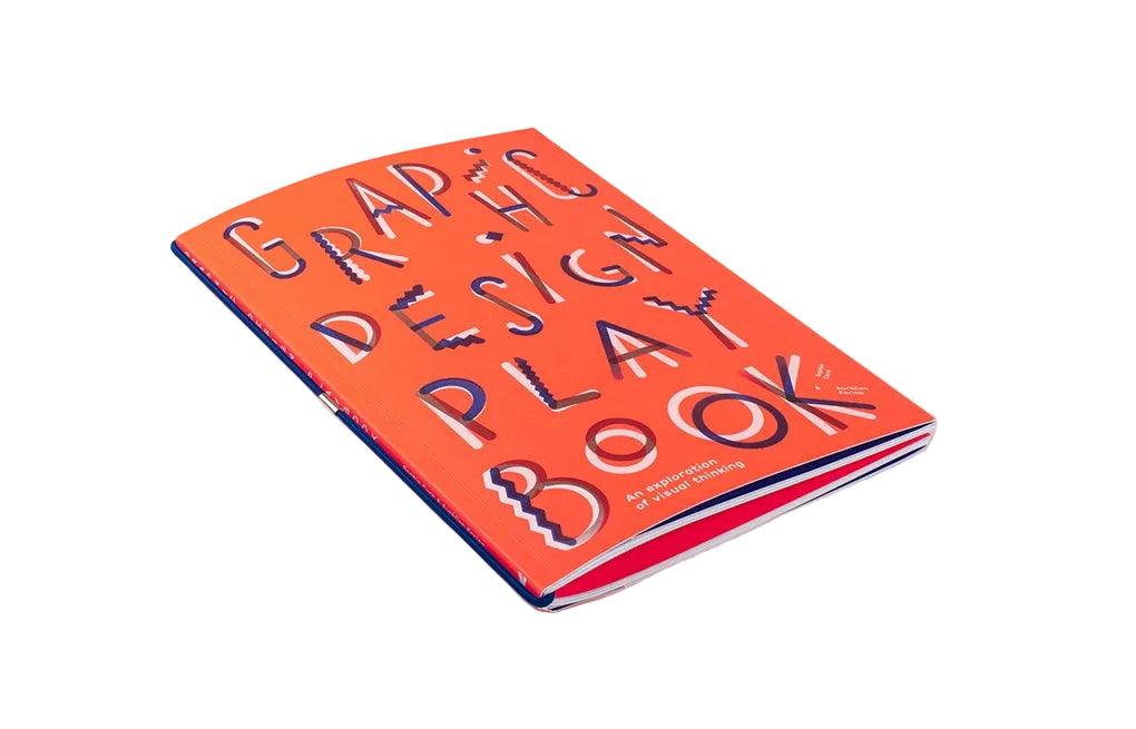 Book titled 'Graphic Design Playbook' on a white background