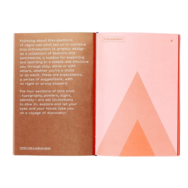 Open book with a pink and brown cover on a white background