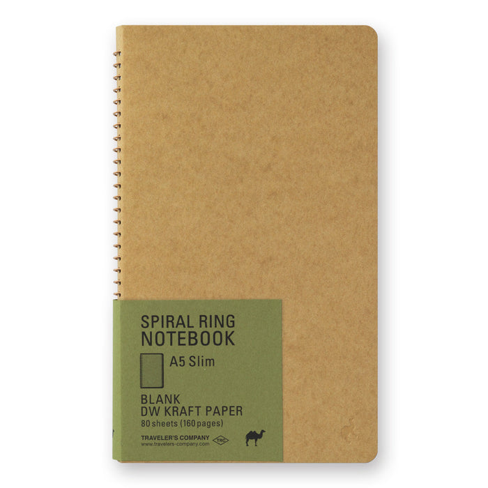 Midori: Traveler's Spiral Ring Notebook: A5 DW Kraft