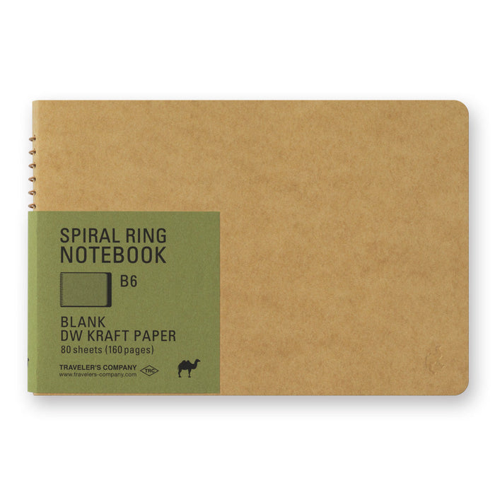 Midori: Traveler's Spiral Ring Notebook: B6 DW Kraft