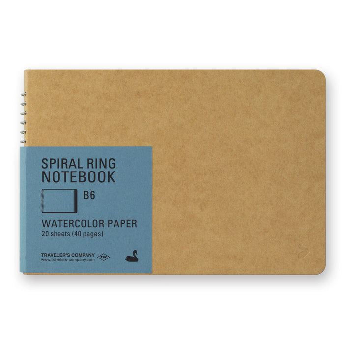 Midori: Traveler's Spiral Ring Notebook: B6 Watercolour Paper - Slim