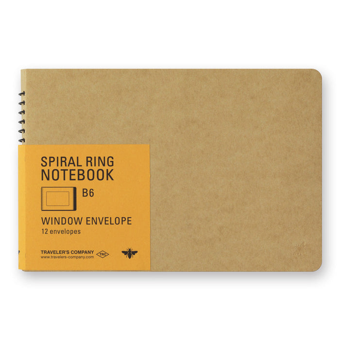 Midori: Traveler's Spiral Ring Notebook: B6 Window Envelope