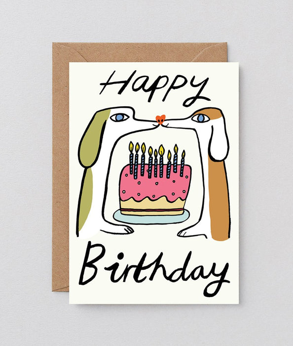 Happy Birthday Dogs Embossed Card