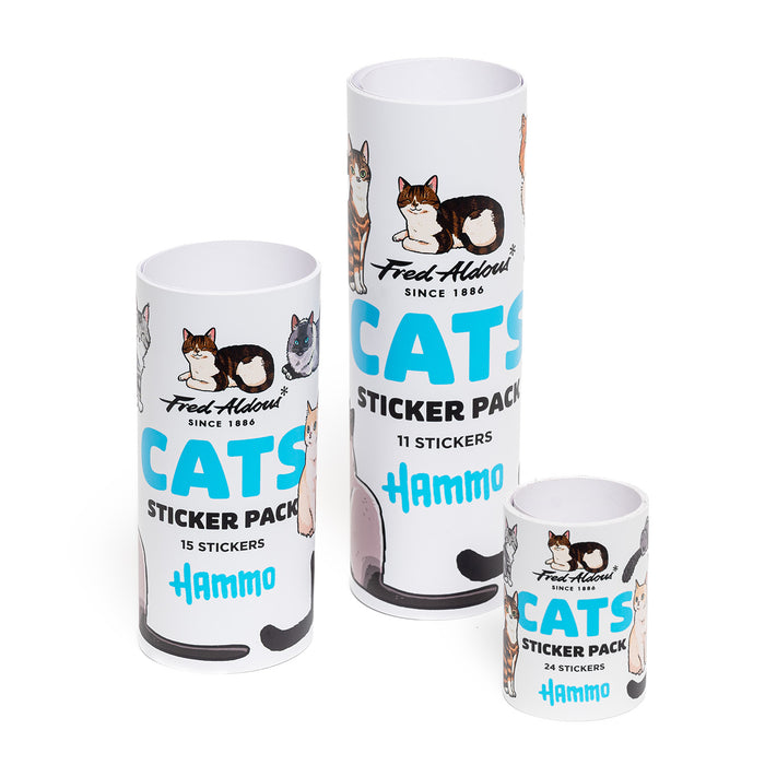Fred Aldous X Hammo Cats Sticker Pack Large