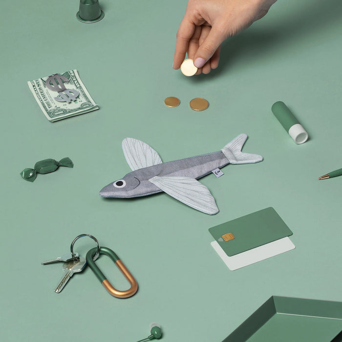 Don Fisher Flying Fish Purse - Grey