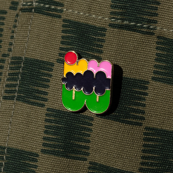 CB Pin Badge - Green and Navy