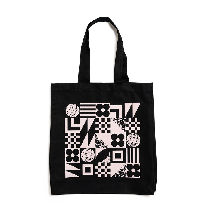 FA X EV Hardaker Screen Printed Black/Pink Tote Bag