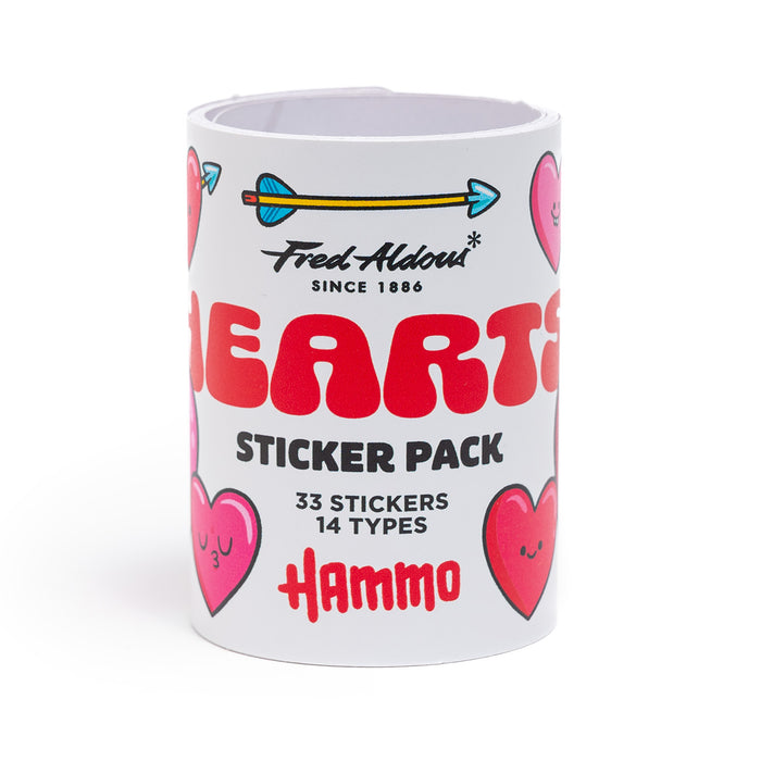 Fred Aldous X Hammo Heart Sticker Pack