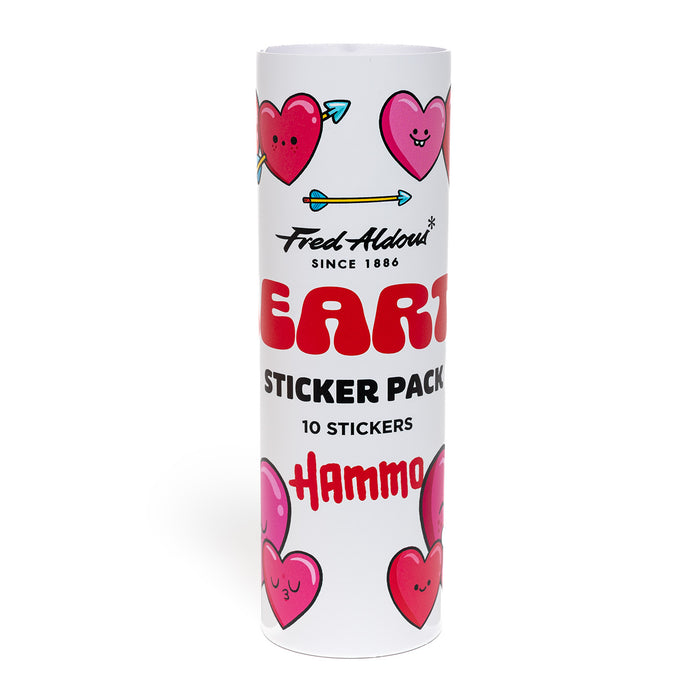 Fred Aldous X Hammo Heart Sticker Pack Large