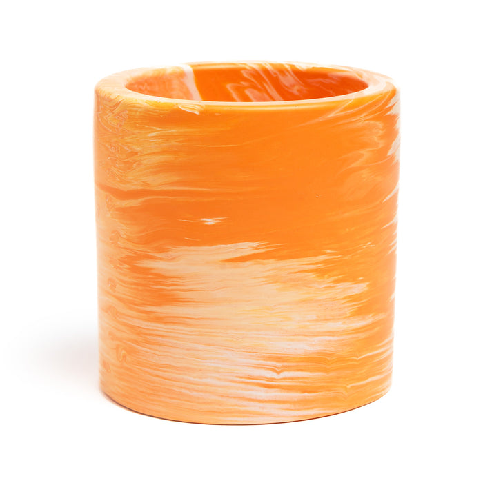 FA Jesmonite Plant Pot - Marbled Orange
