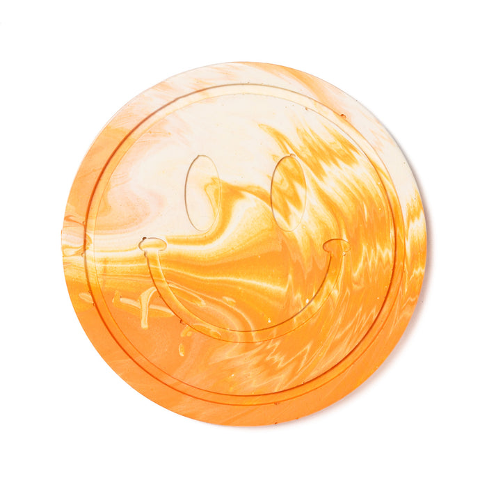 FA Smile Jesmonite Coaster - Marbled Orange