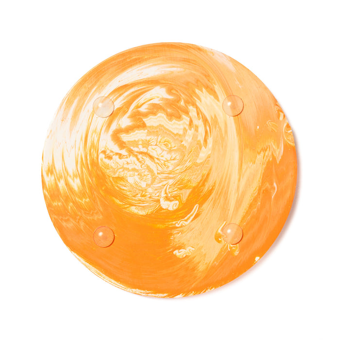 FA Smile Jesmonite Coaster - Marbled Orange