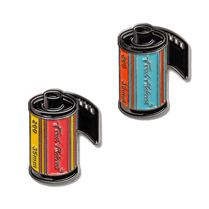 Fred Aldous Film Pin Badge Turquoise & Orange