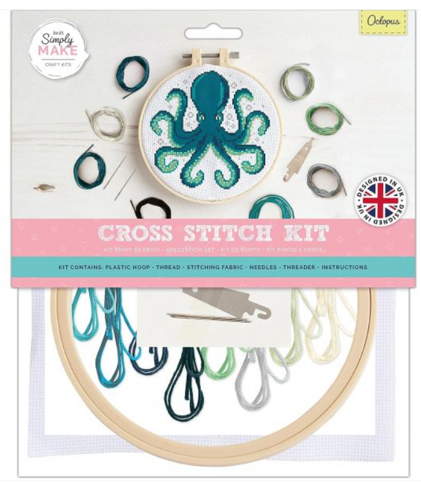 8" Cross Stitch Kit - Octopus