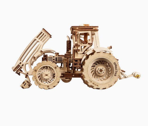 Wood Trick Tractor Mechanical Model