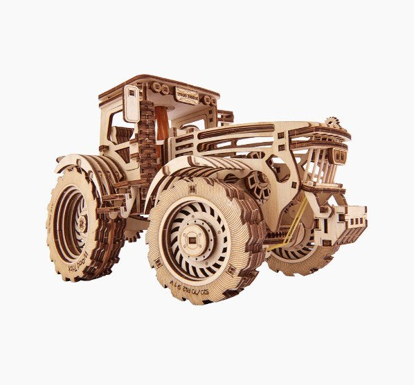 Wood Trick Tractor Mechanical Model