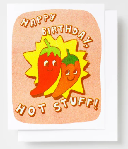 YOW Hot Stuff Hot Peppers Risograph Card