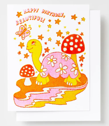 YOW Beautiful Mushroom Risograph Card