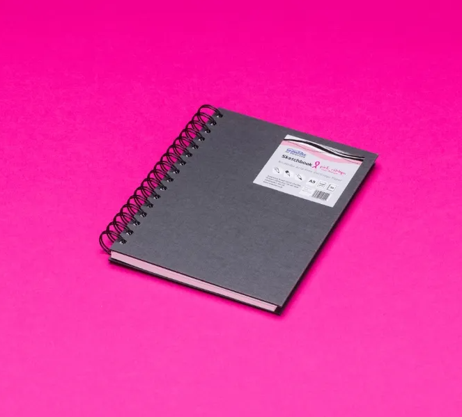 Seawhite Pink Ribbon Charity Sketchbook - Portrait