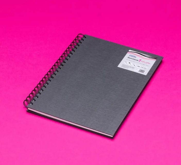 Seawhite Pink Ribbon Charity Sketchbook - Portrait