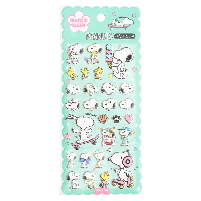 Snoopy Marshmallow Puffy Stickers