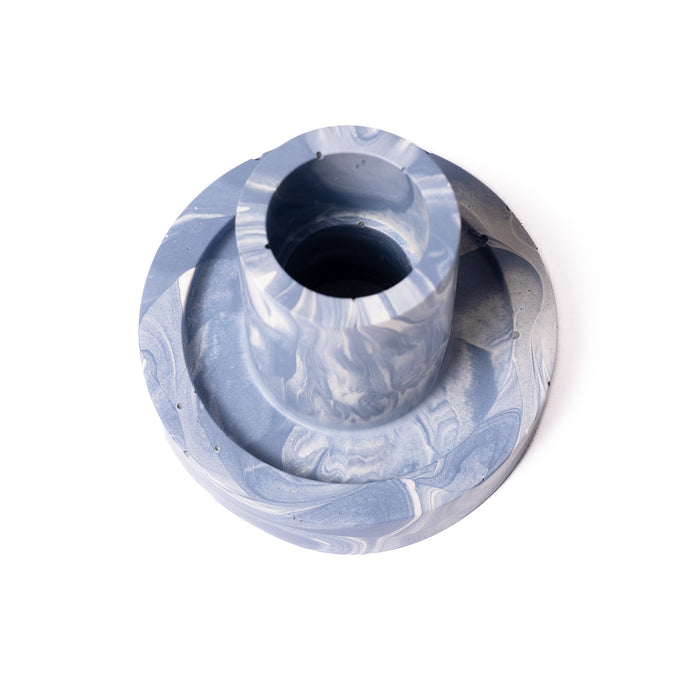 FA Jesmonite Candle Holder - Marbled Violet - Short