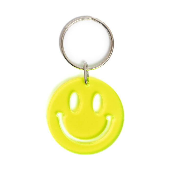 Fluorescent Smile Keyring 45mm