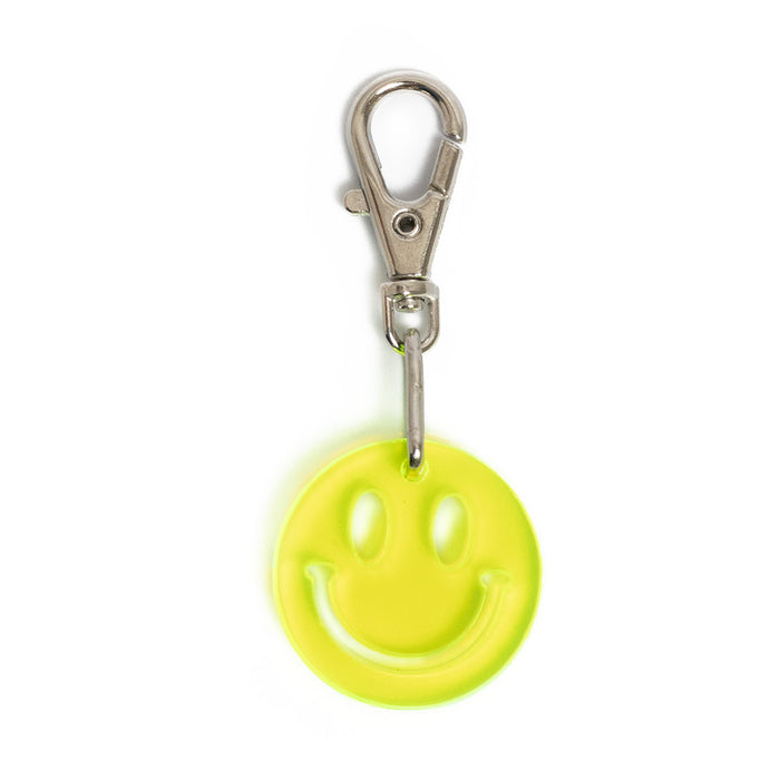 Fluorescent Smile Clip Keyring 25mm