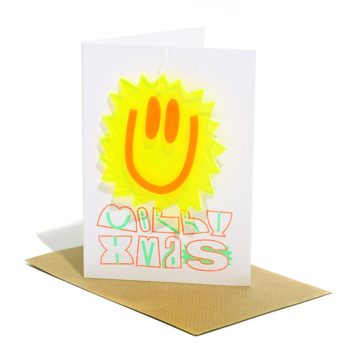 AW - Merry Xmas Happy Sun Bauble Card